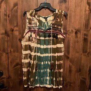 Tribal Print Sleeveless Tank Top